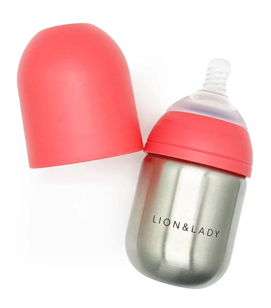 Stainless steel best sale baby feeding bottle
